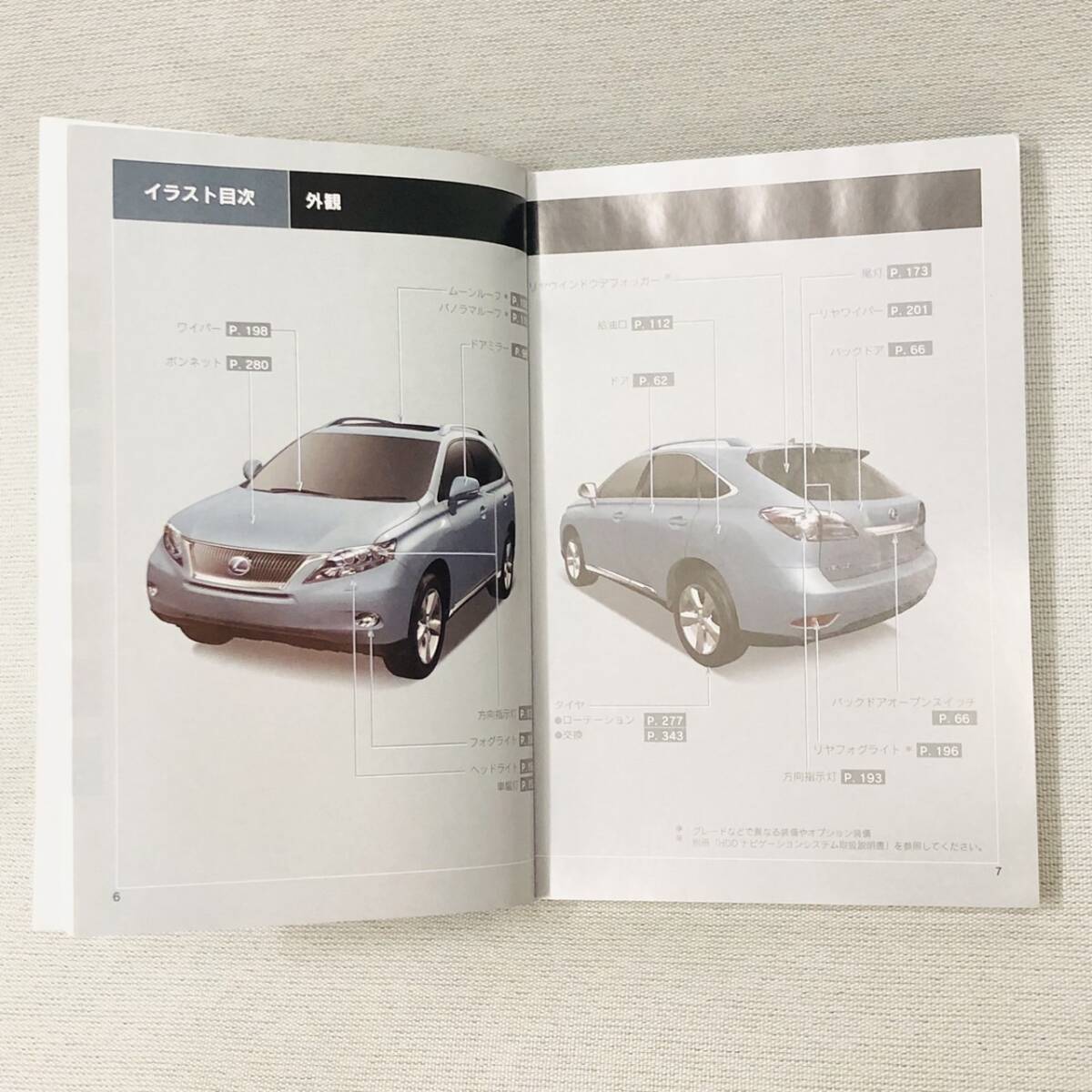 ★LEXUS RX450h レクサス RX450h 2009年3月 初版 DAA-GYL16W 取扱説明書 取説 MANUALBOOK FB728★_画像4