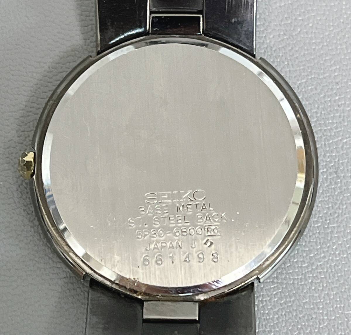 セイコー クォーツ グレー文字盤 5P30-6B00 レディース 腕時計 の画像8