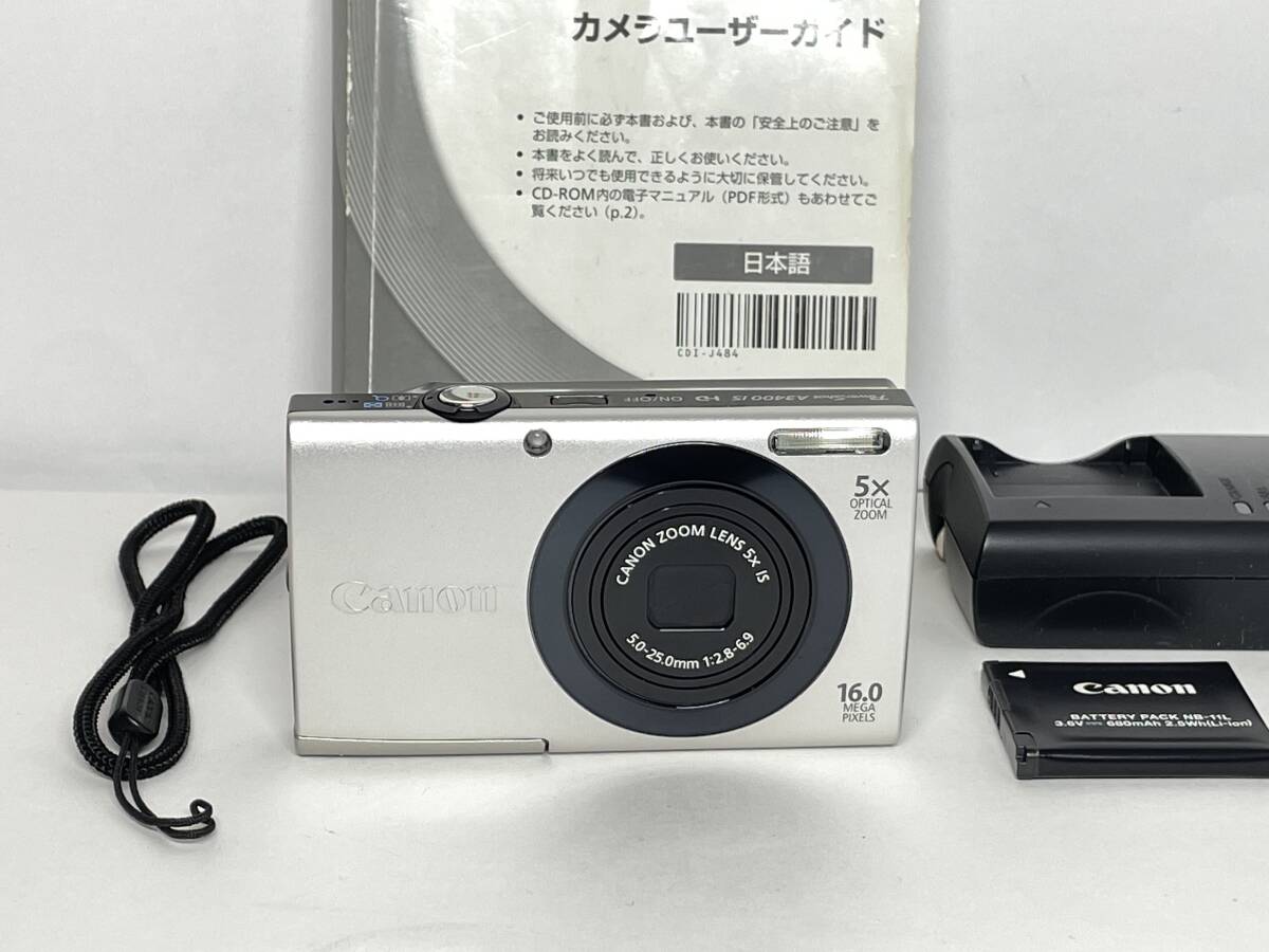 極上品 キヤノン PowerShot A3400 IS シルバー