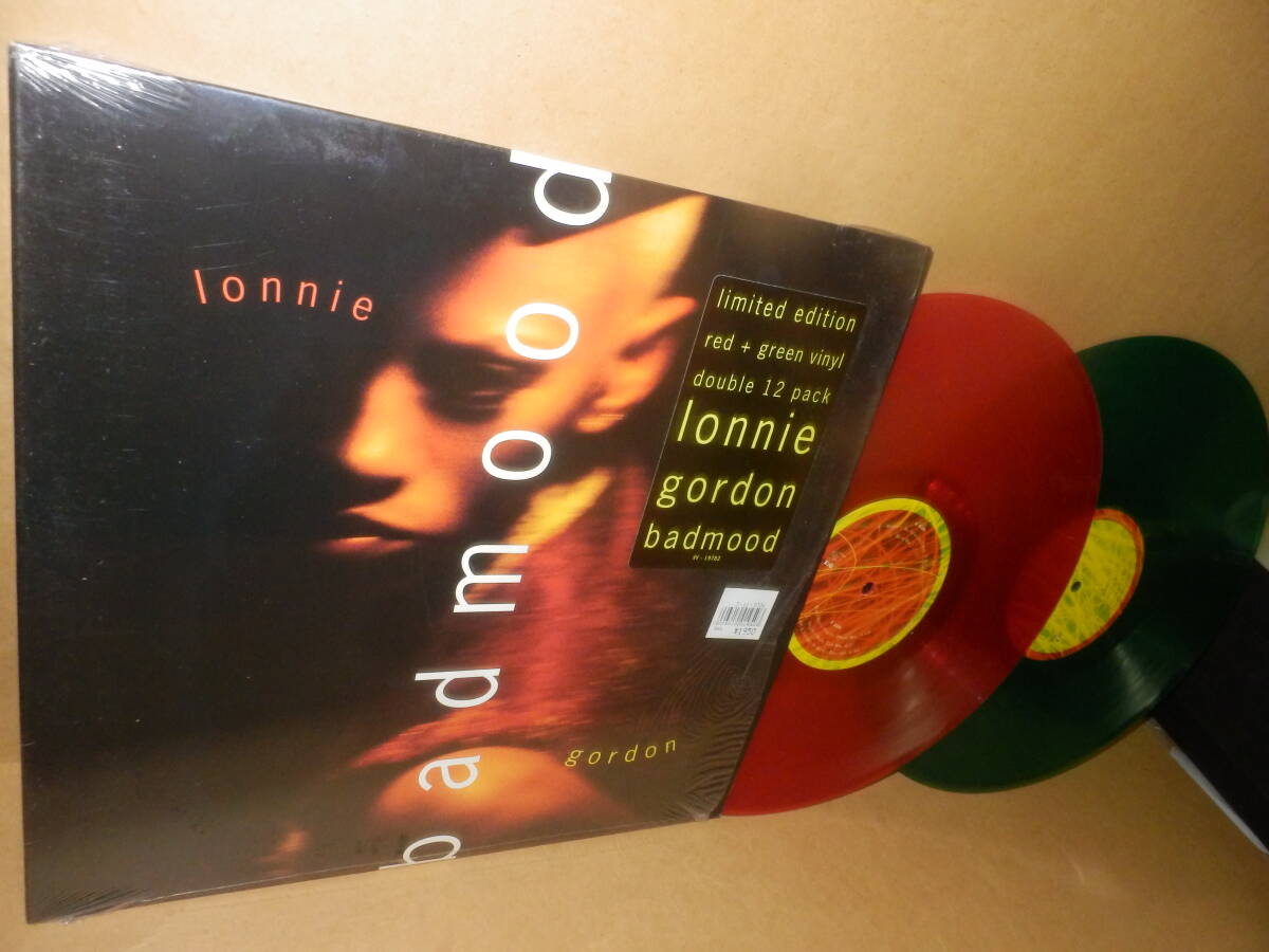 12インチLP2枚組;lonnie gordon/badmood ＜limited edition, red＋green vinyl double 12 pack＞_画像1