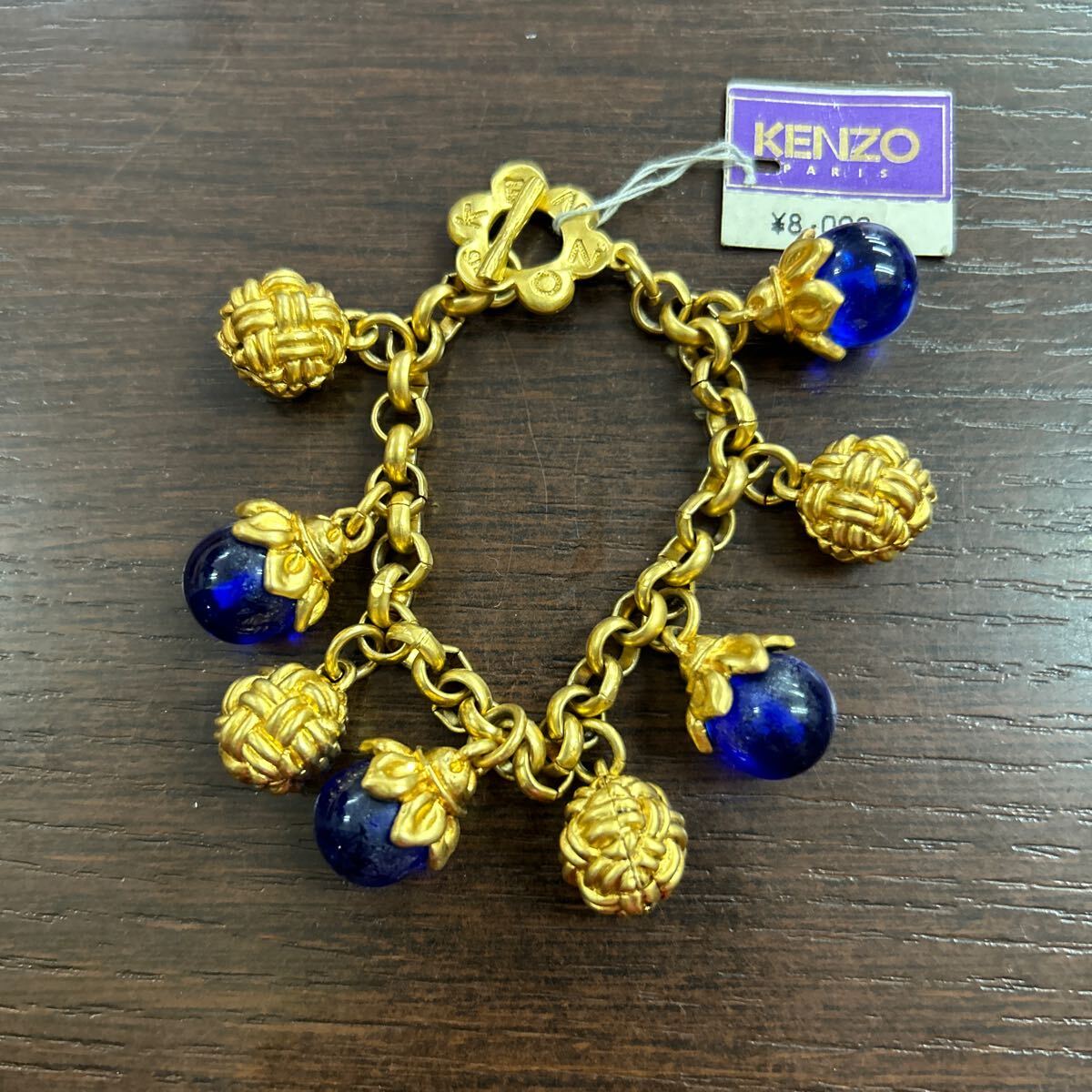  unused goods Vintage bracele KENZO Kenzo Gold color accessory Vintage bracelet tag attaching 