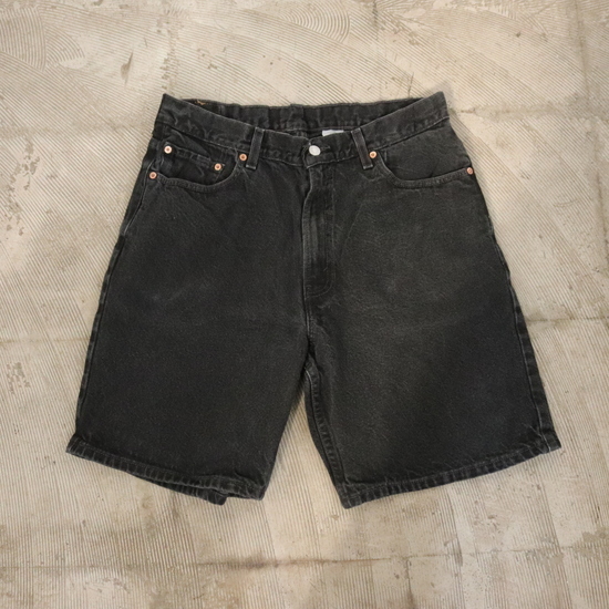 B238 2002年製 Levi’s 550ブラックデニムハーフパンツ■00s 表記サイズ36 リーバイス Gパン 短パン アメカジ 古着 古着卸 80s 90s_画像1