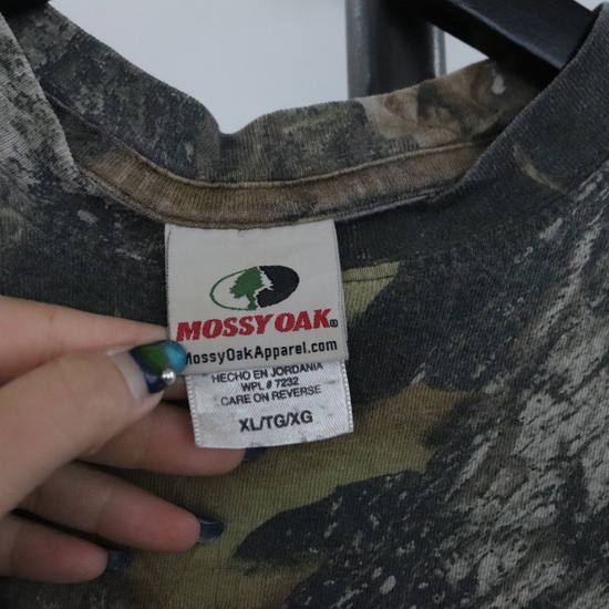 e259 2000年代製 MOSSYOAK 長袖Tシャツ■00s 表記XLサイズ リアルツリーカモ ロンT ブラウン 茶色 アメカジ ストリート 激安 古着 希少 _画像3