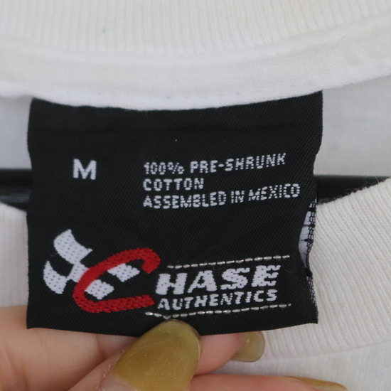 K398 2000年製ビンテージ CHASE 半袖プリントTシャツ■00s 表記Mサイズ ホワイト 白 レーシング NASCAR ジェフゴードン アメカジ 古着卸の画像3
