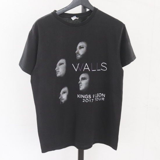 K356 2000年代製 DELTA デルタ 半袖プリントTシャツ■00s Sサイズくらい ブラック KINGSOFLEON キングスオブレオン ロックT バンドT 古着の画像1