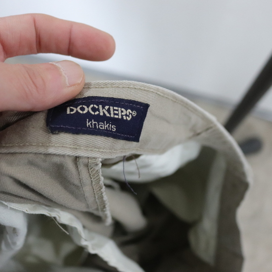 M272 90sビンテージ USA製 ドッカーズ DOCKERS コットンパンツ■1990年代製 表記34インチ 2タック ベージュ アメカジ ストリート 古着 00s_画像4