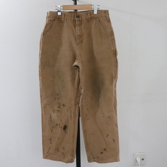 M312 2000年代製 Carhartt ペインターパンツ■00s 表記サイズW32インチ ダック BRN ブラウン ワーク カーハート アメカジ 古着 古着卸_画像1