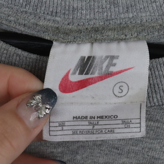 M346 90sビンテージ NIKE ナイキ 長袖Tシャツ■1990年代製 表記Sサイズ グレー ロンT 古着 アメカジ ストリート 古着卸 激安 希少 80s 70s_画像5