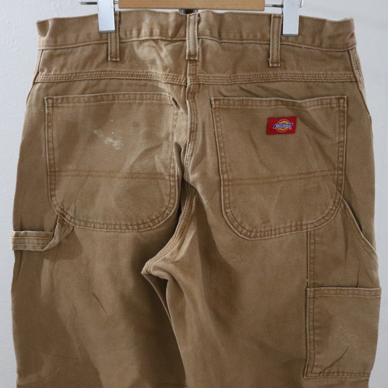 Q298 2000年代製 Dickies ディッキーズ ペインターパンツ■00s 表記32インチ ダック ブラウン 古着 アメカジ ストリート 90s 80s 70s 60s _画像3