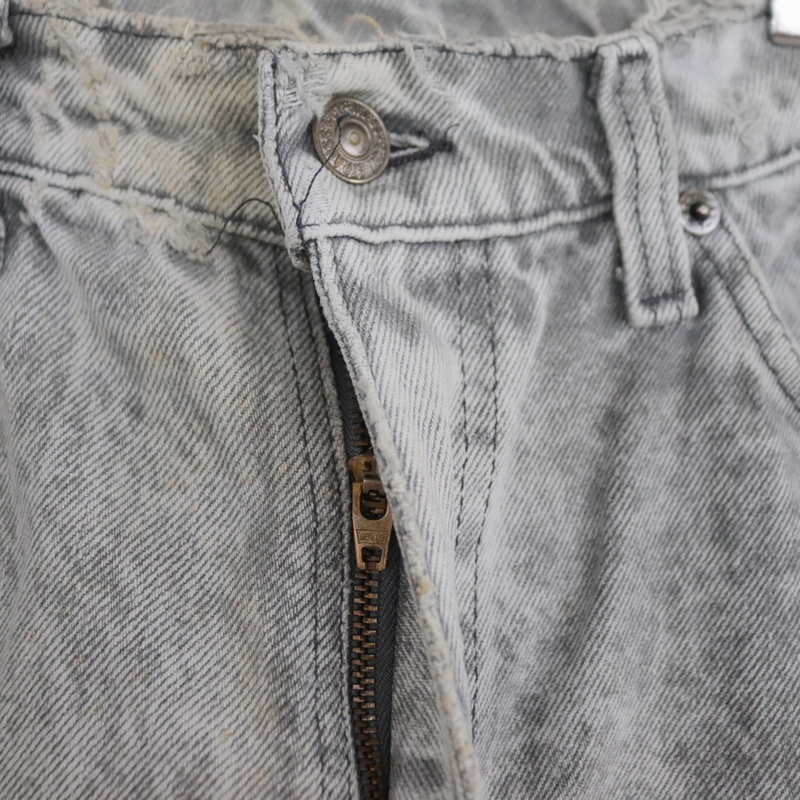 S284 80sビンテージ Levi’s リーバイス 550 デニムパンツ USA製■1980年代製 表記31インチ グレー 灰色 バギー ジーパン ジーンズ 古着卸_画像6