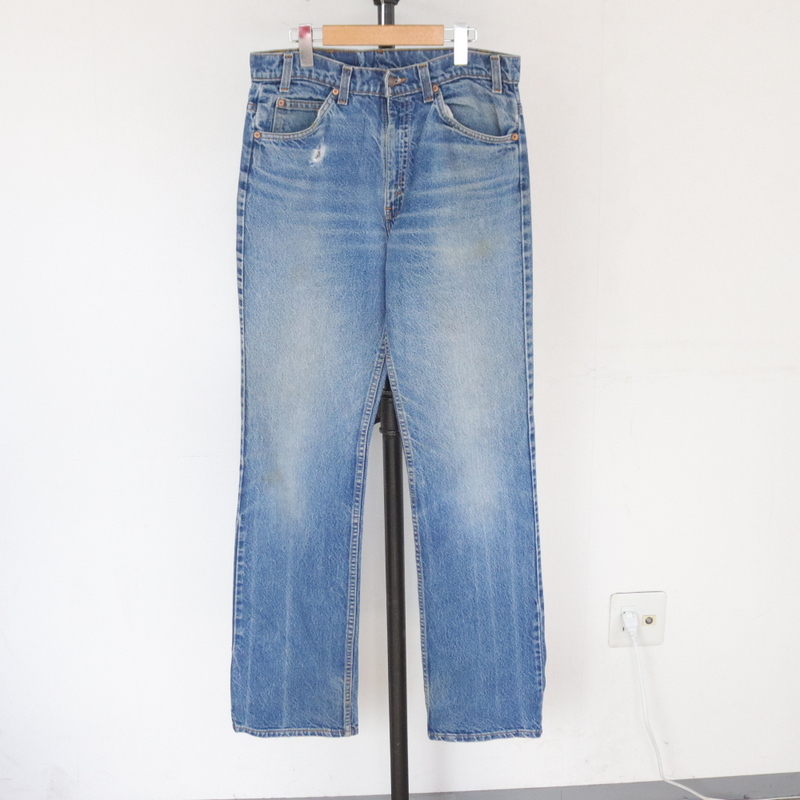 L385 90sビンテージ リーバイス LEVIS 517 ブーツカット デニムパンツ USA製■1990年代製 表記33インチ ブルー アメカジ LEVIS Gパン 80s_画像1