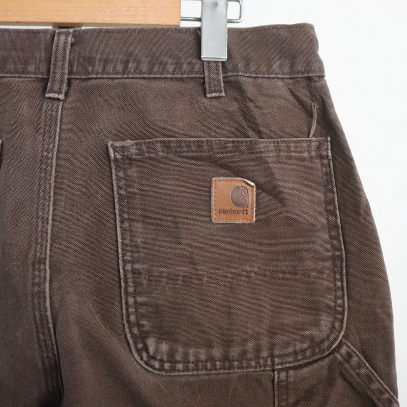 d234 2000年代製 Carhartt カーハート ペインターパンツ■00s 約XLサイズ ブラウン ダック アメカジ ストリート 古着 古着卸 オールド 激安_画像3