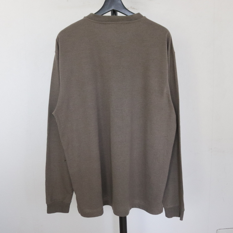 f280 90sビンテージ ROYALROBBINS ヘンリーネック 長袖Tシャツ USA製■1990年代製 表記Lサイズ ブラウン アメカジ ロンT ストリート 80s_画像2