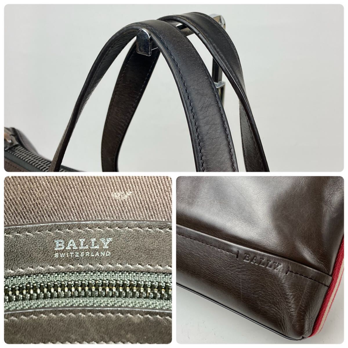 1円 A4収納 BALLY バリー ビジネスバッグ トート ブリーフケース メンズ レザー 本革 ブラウン 茶色 ハンド 書類 トレインスポッティング_画像10