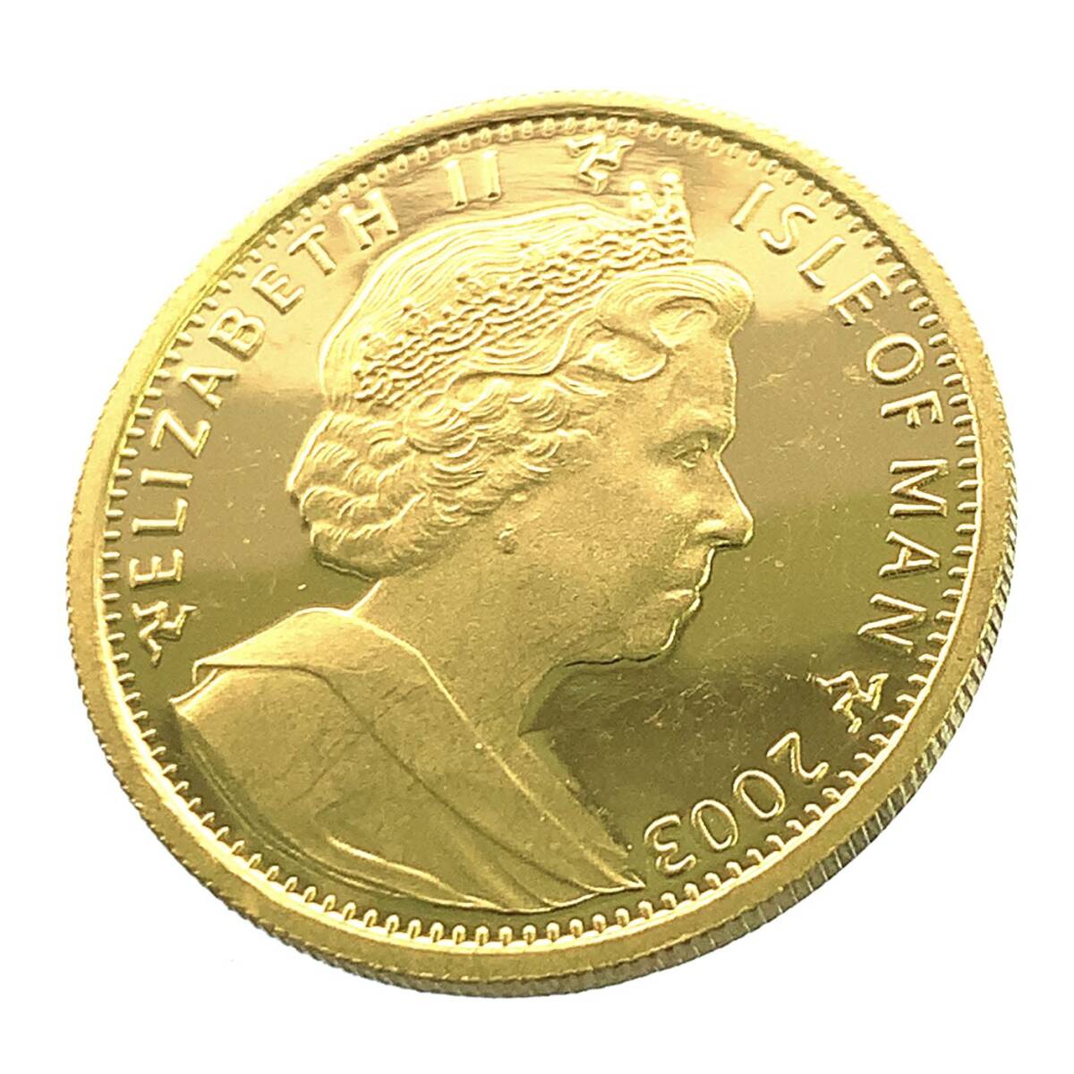 マン島金貨 エリザベス女王 猫 1/5オンス 2003年 6.2g K24 純金 イエローゴールド コレクション Gold_画像2