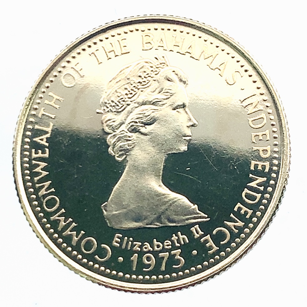 バハマ 2羽のフラミンゴ 20ドル金貨 エリザベス女王 1973年 2.95g 14金 Gold イエローゴールド コレクション_画像2