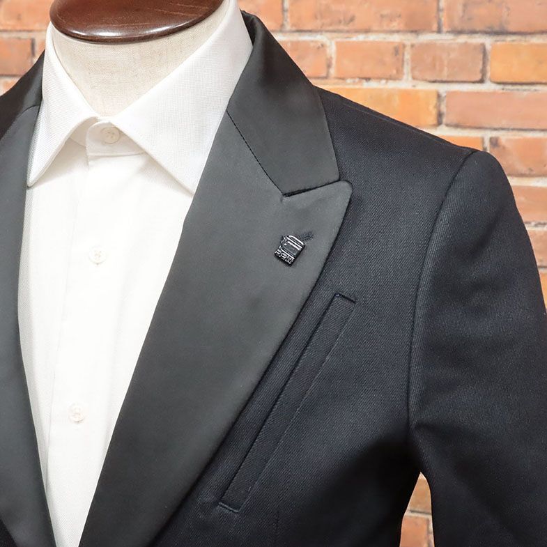 1円/G-STAR RAW/XSサイズ/デニム ジャケット TUXEDO BLAZAR D15448-B318 ピークドラペル モダン 上品 新品/黒/ブラック/ia153/_画像3