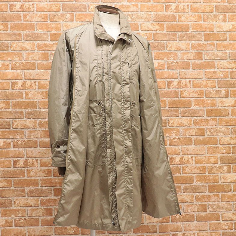 1 jpy / spring summer /D/him/46 size / high performance coat TIMONE light weight water-repellent waterproof beautiful gloss nylon made in Japan storage pocket abundance & pen difference . new goods / beige /ga133/