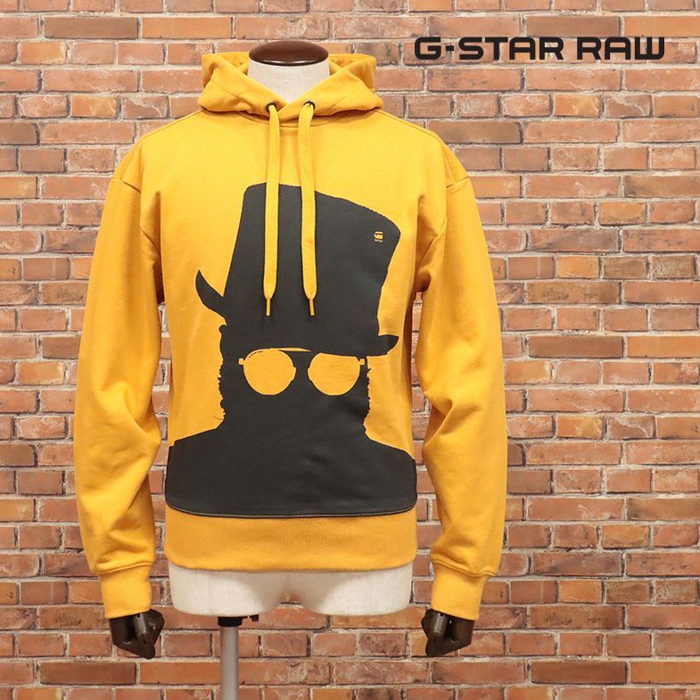 1円/G-STAR RAW/Sサイズ/パーカー TOGRUL STOR GRAPHIC 10 HOODED SW L/S D16940-A613 人物プリント 新品/黄色/イエロー/ia218/_画像1