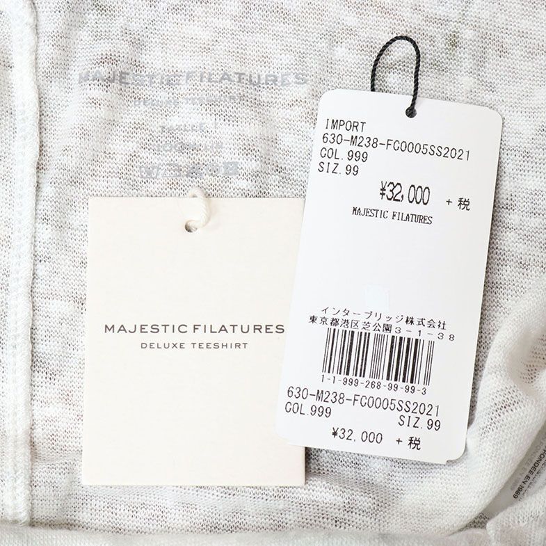 1 jpy / spring summer /MAJESTIC FILATURES/1(S) size /linen all-in-one majestic filler chu-ru new goods / gray /iz206/