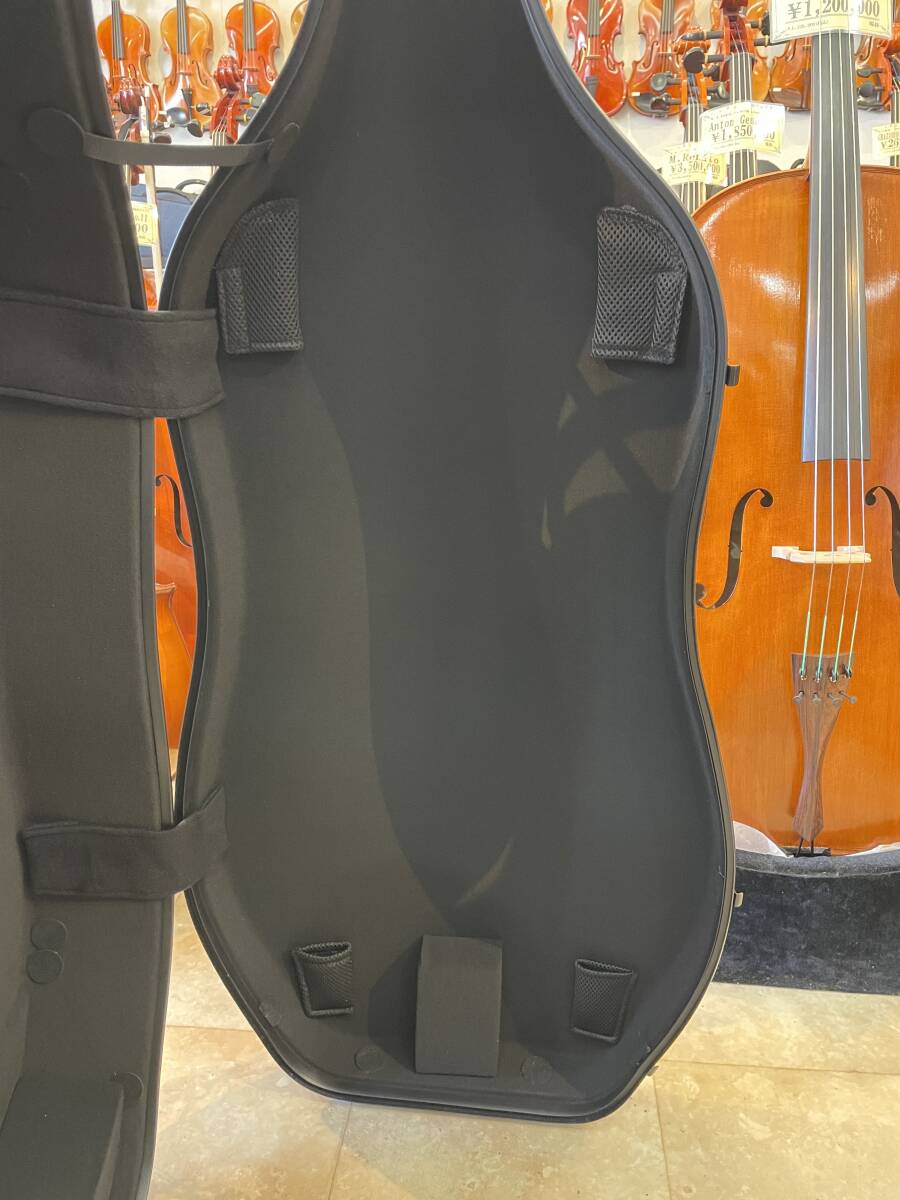  contrabass hard case [ musical instruments shop exhibition ] * new goods * 4/4 size for . star pattern black 1 number popular!! to the carrying . very convenience! special price ..!!