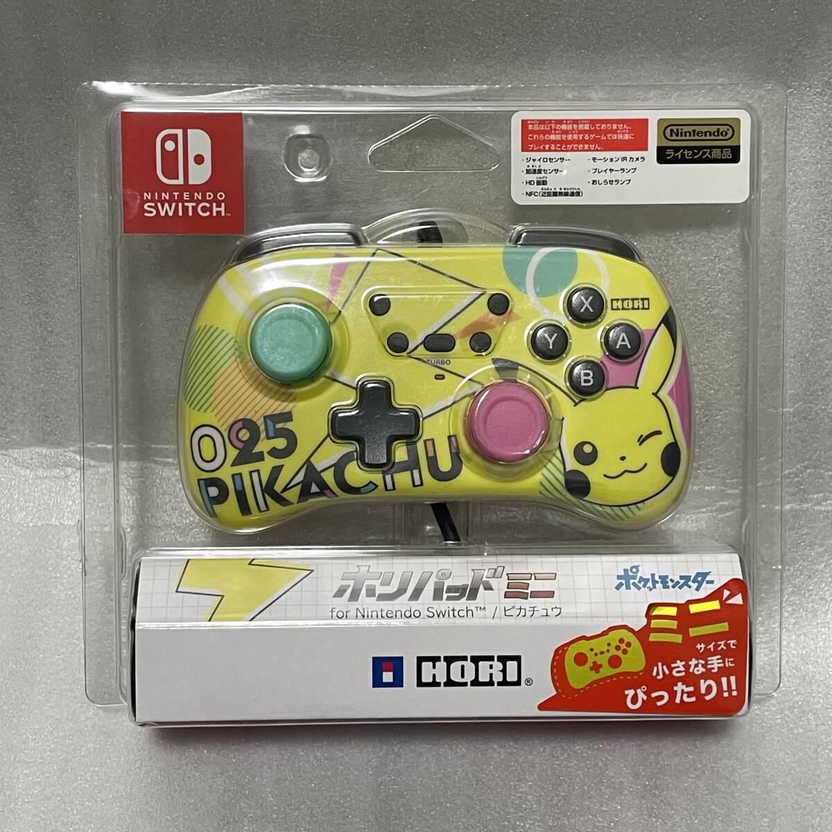 【任天堂ライセンス商品】ホリパッドミニ for Nintendo Switch ピカチュウ【Nintendo Switch対応】_画像1