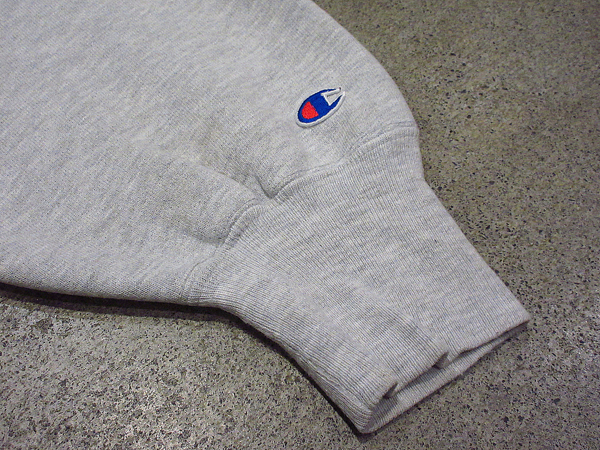 ビンテージ90's●Champion VERMONTリバースウィーブスウェットグレーsize L●240307i5-m-swsチャンピオンカレッジロゴUSA製_画像8