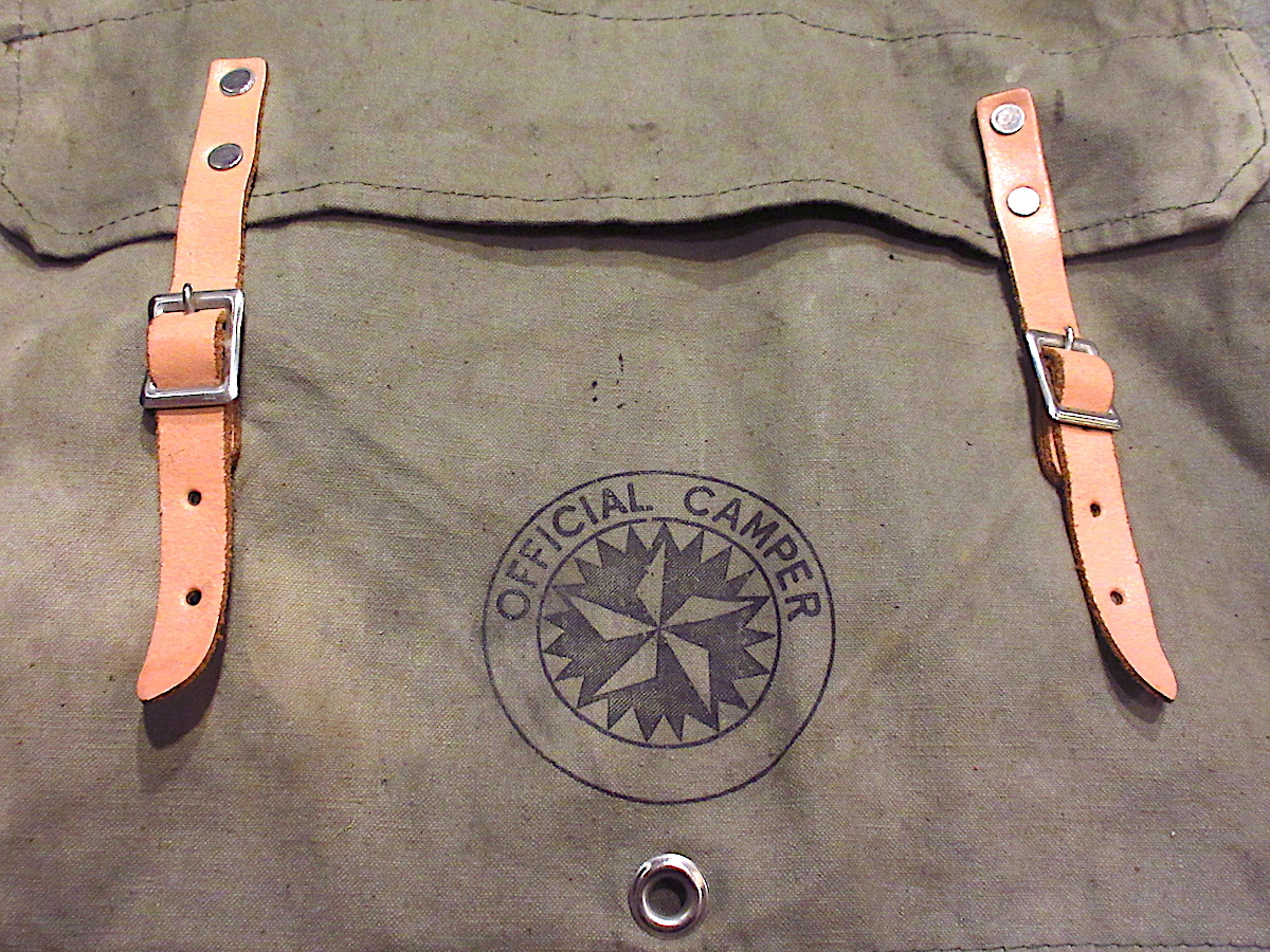  Vintage 70\'s*OFFICIAL CAMPER canvas backpack *240312c4-bag-bp 1970s outdoor rucksack bag 