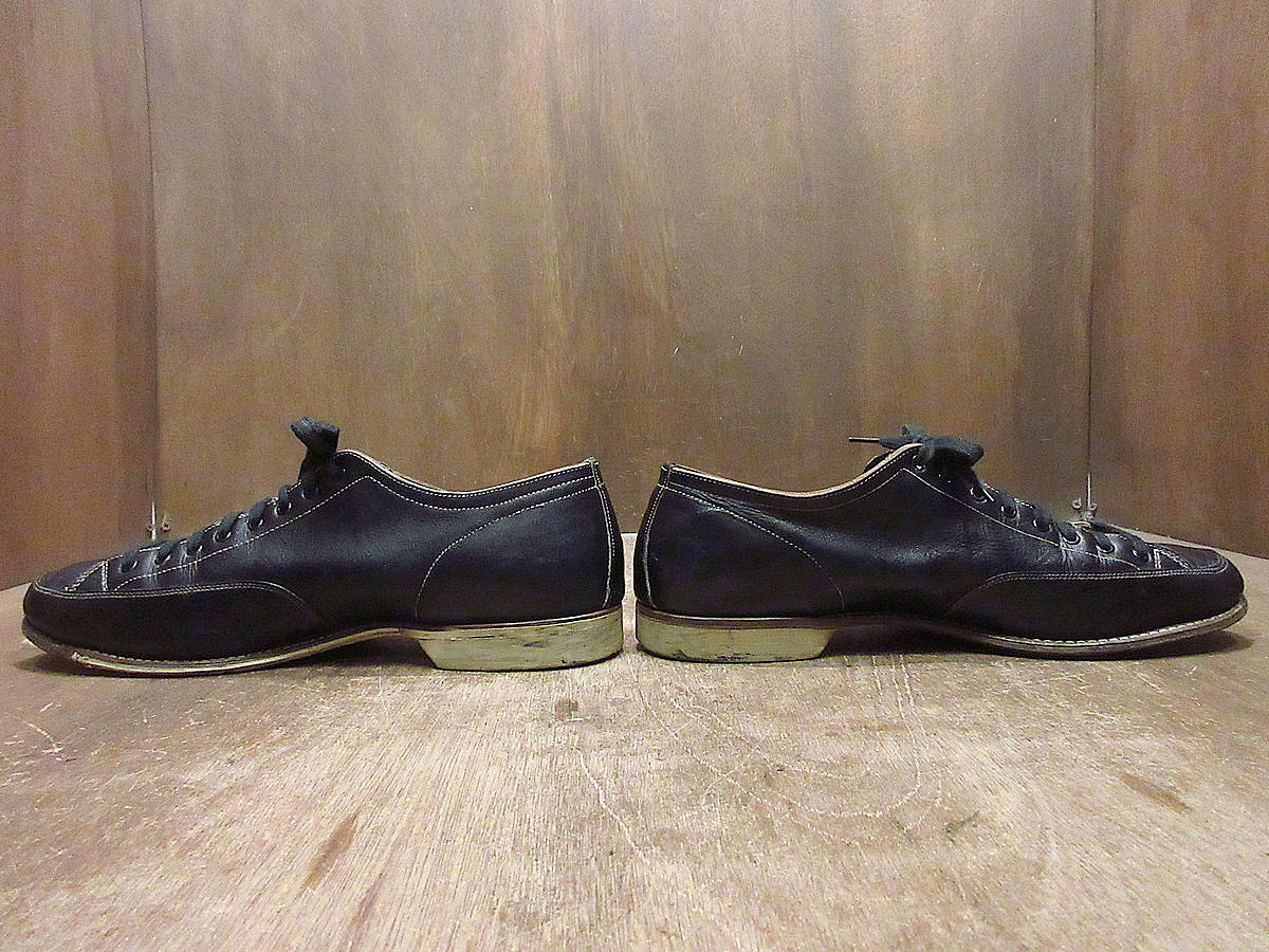  Vintage 40\'s50\'s* кожа боулинг обувь чёрный *240324i1-m-dshs-28cm кожа обувь bo- кольцо черный 