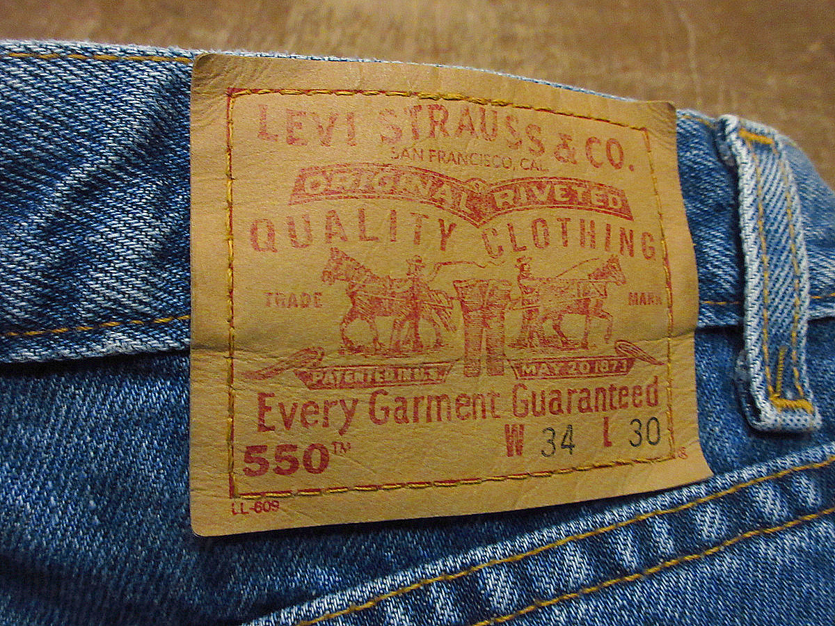 ビンテージ2000’s●Levi's550実寸W88cm●240326j6-m-pnt-jns-W35デニム古着ジーンズ00sリーバイスメキシコ製_画像7