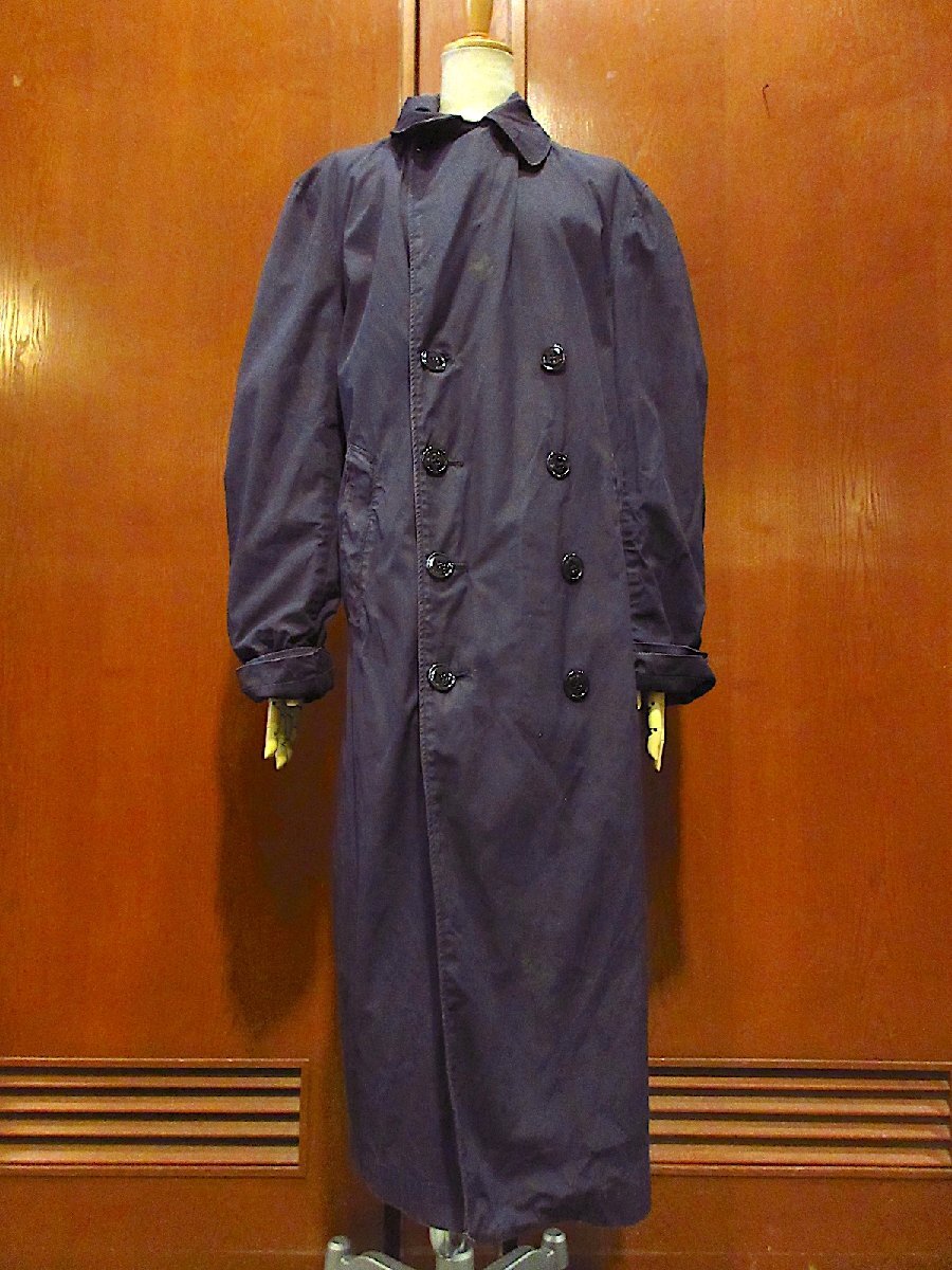 Vintage 60*s*U.S.NAVY raincoat .. navy blue *240330m4-m-ct military navy outer garment men's old clothes 