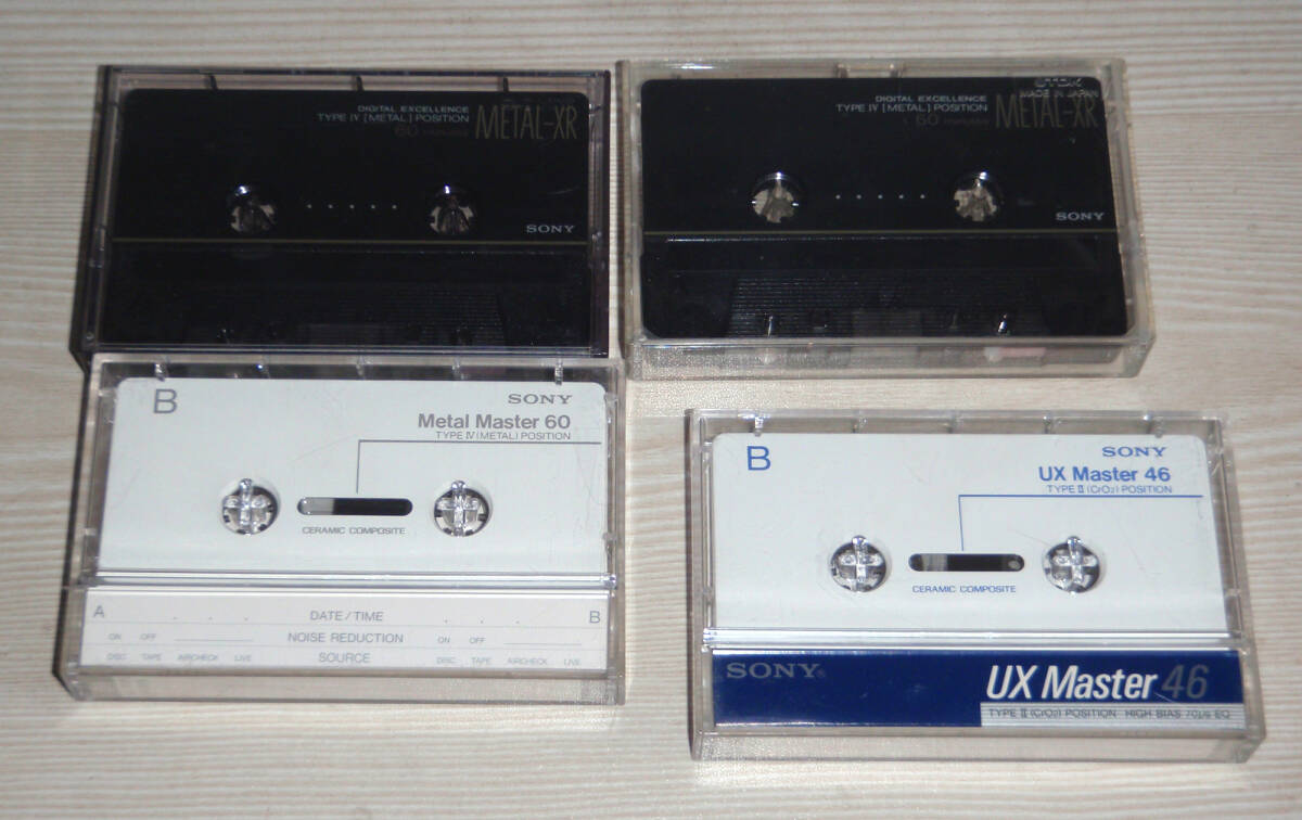 カセットテープ　メタル３本・クローム１本、中古_画像1