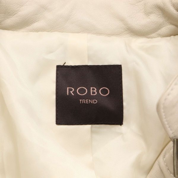 ROBO TREND ロボトレンド 通年 羊革♪ イタリア産 ラム レザー ライダース ジャケット Sz.XL　レディース 大きいサイズ　K4T00241_2#O_画像5