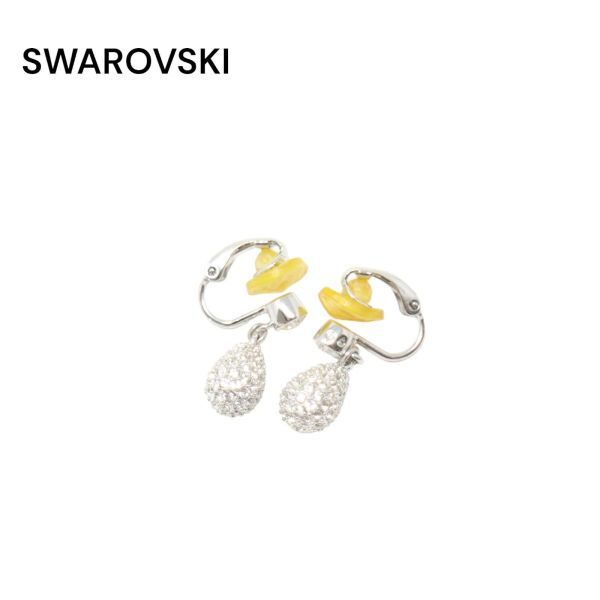 SWAROVSKI スワロフスキー HELOISE ティアドロップ クリップ イヤリング Sz.F レディース K4G00034_3#Uの画像1