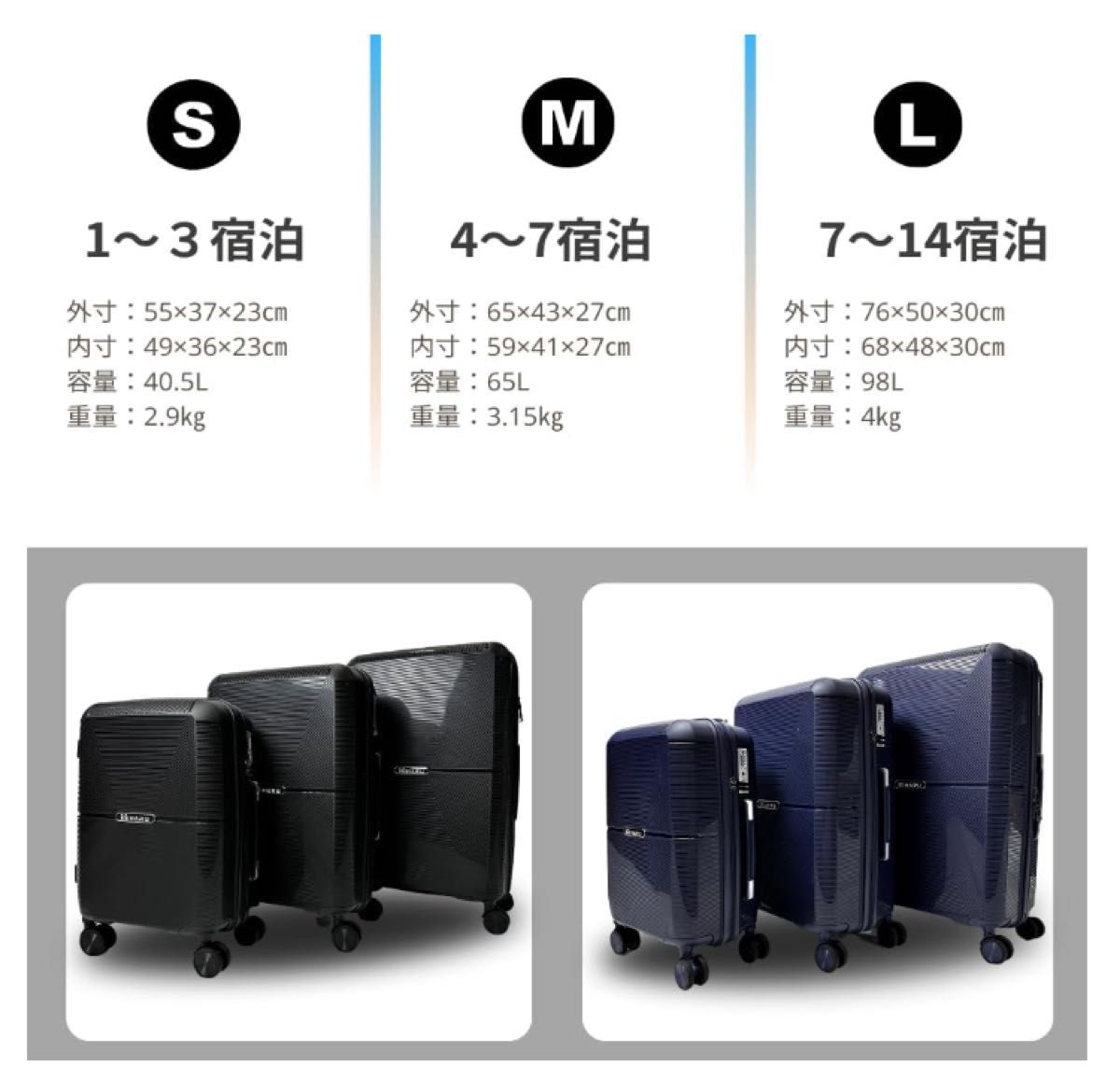 MIHARU1035#スーツケース キャリーケース 機内持込み 超軽量 (Sサイズ　ブラック)