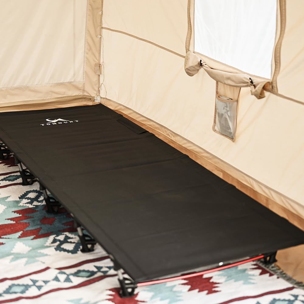 新品　TOMOUNT アウトドアベッド キャンプコット 折りたたみ ベッド 軽量 耐荷重150kg 簡易ベッド コンパクト 防水 通気性 収納ケース付