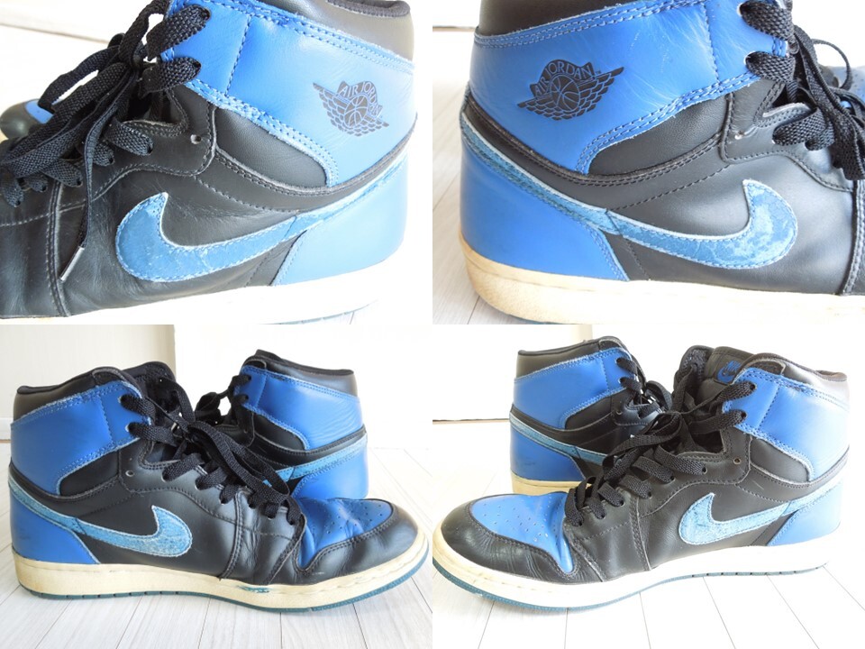 *NIKE*Air Jordan 1*High*Black/Royal Blue* Nike * air Jordan * high * Royal * blue *Vintage* Vintage * used *