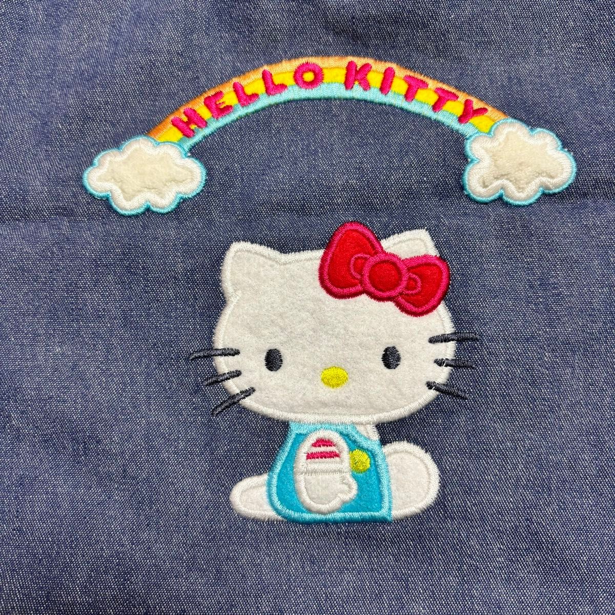 【即発送】レトロ キティ 巾着バッグ デニム