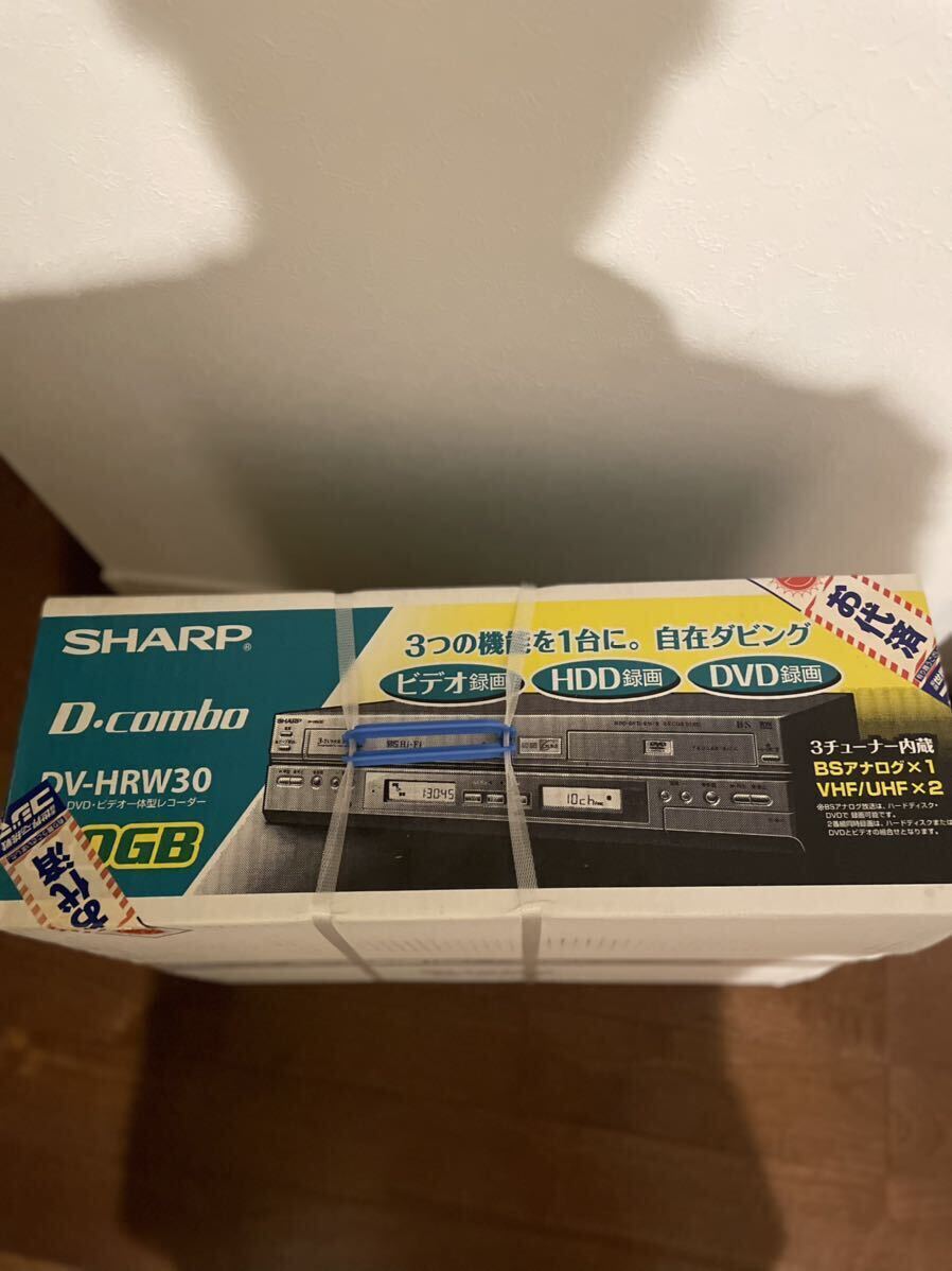 новый товар нераспечатанный SHARP sharp DV-HRW30 VHS=DVD=HDD видеодека дистанционный пульт инструкция по эксплуатации дублирование 
