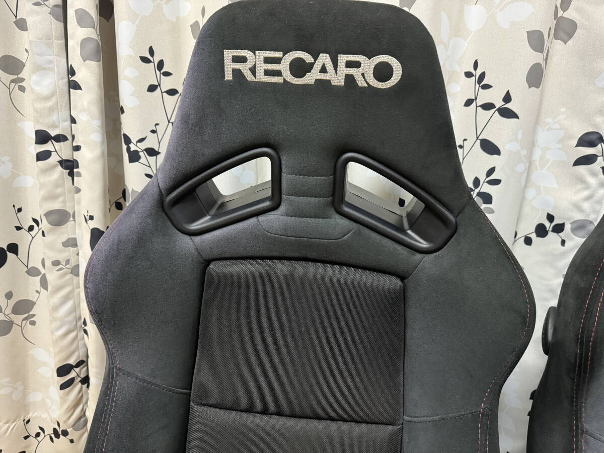 RECARO レカロ SR-7 ホンダアクセス MODULO アルカンターラ 赤ステッチ 両側ダイアルの画像4