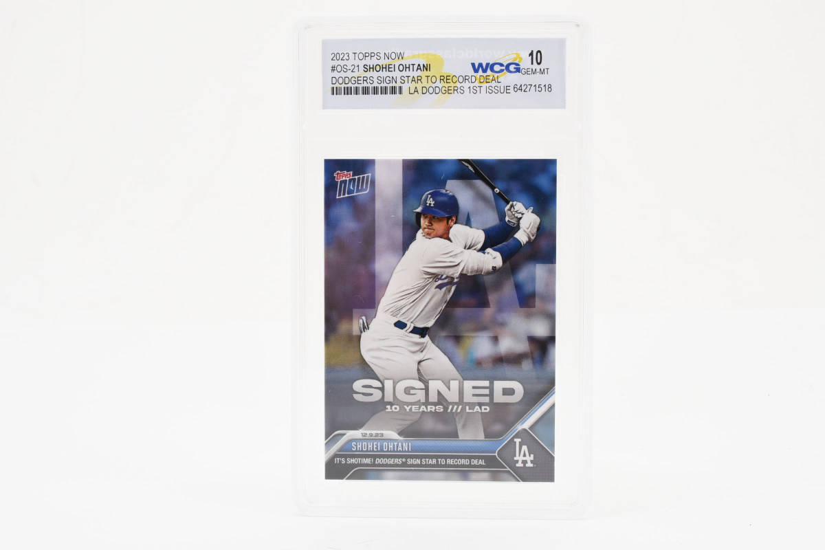 ★1円出品★2023 topps now 大谷翔平 shohei ohtani ドジャース 初カード 最高鑑定 wcg10 3_画像1