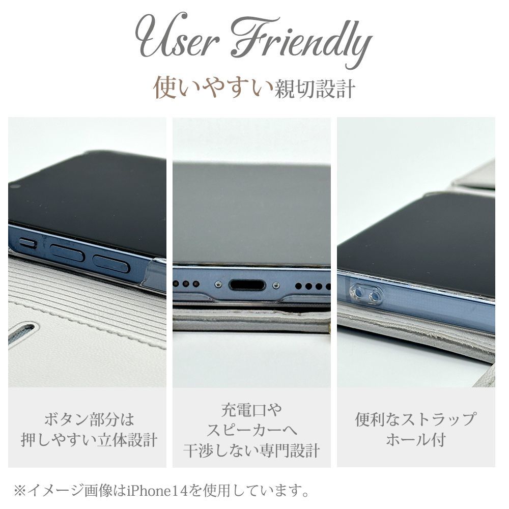 Redmi Note 9T スマホケース（ブルーグレー）斜めがけ スマホショルダー 手帳型 ストラップ付き くすみカラー_画像7
