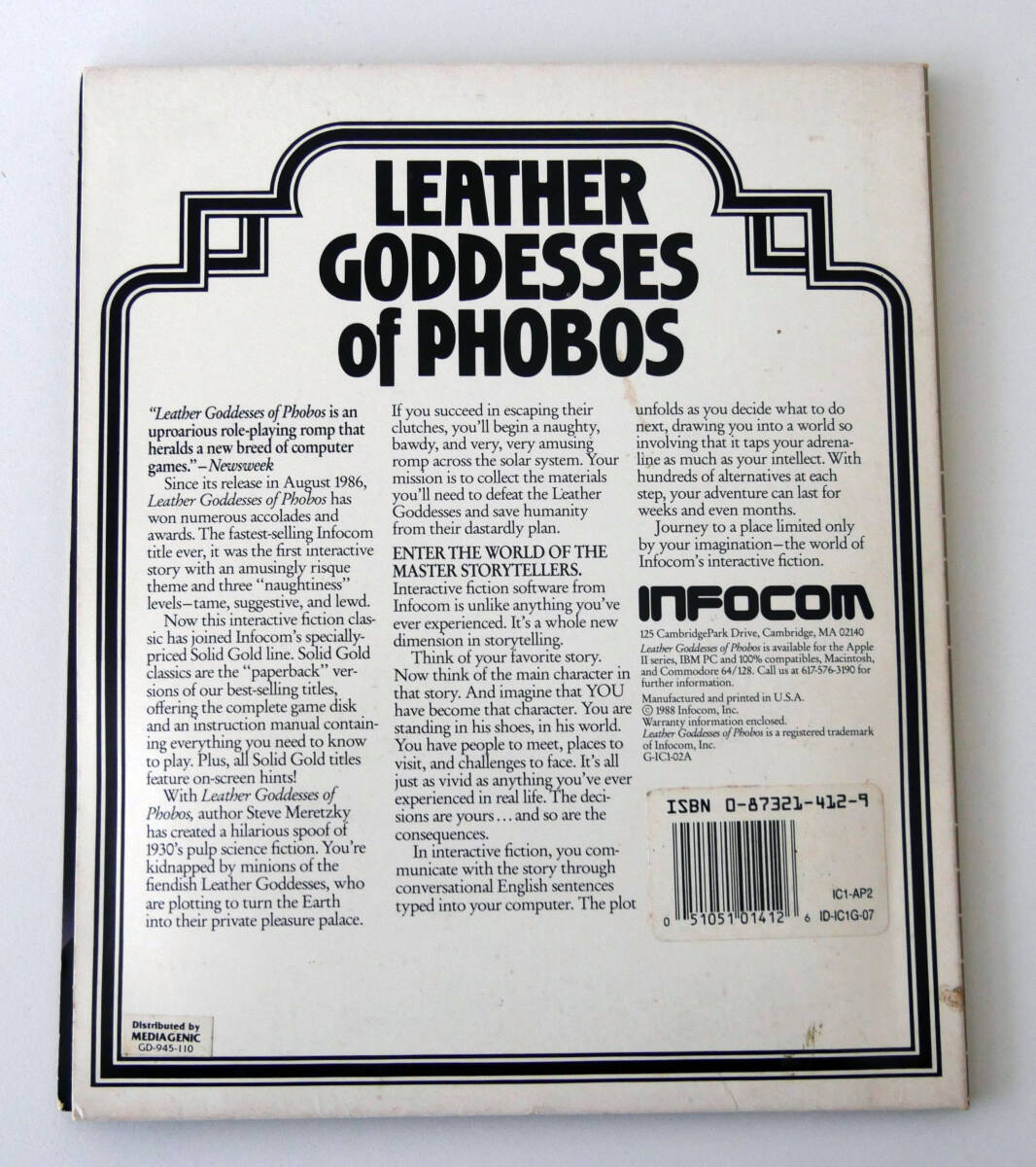 MAC版　Infocom Leather Goddesses Of Phobos テキストアドベンチャー　中古品_画像2