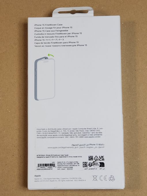 MagSafe対応 Apple 純正品◆iPhone 15 FineWoven Case with MagSafe - Taupe ファインウーブンケース - トープ【並行輸入品】_画像5