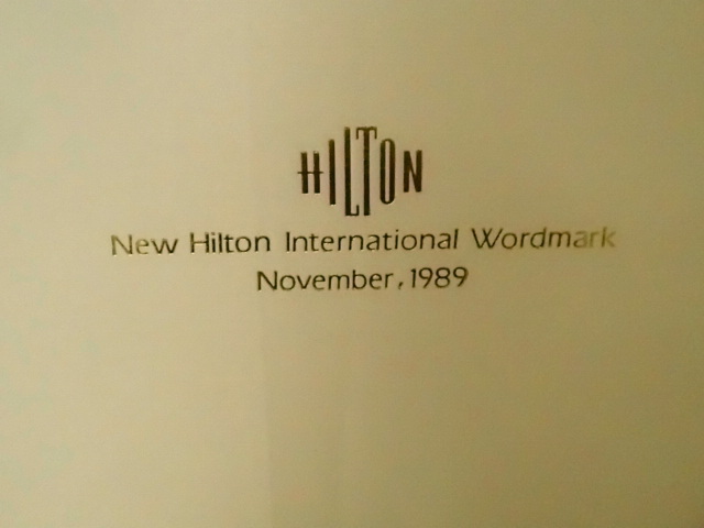☆ 未使用！【ノリタケ】New Hilton International Wordmark November1989プレート☆彡_画像6