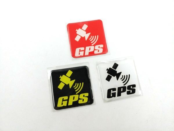 バイク 車用 GPS 防犯 盗難防止 防水ステッカー 3色セットの画像1