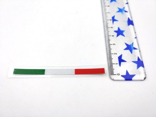 バイク 車用 ３色イタリア国旗カラー 防水シール ステッカー 7.5X0.5cm 2枚セットの画像5