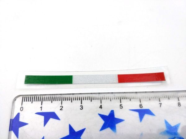バイク 車用 ３色イタリア国旗カラー 防水シール ステッカー 7.5X0.5cm 2枚セットの画像4