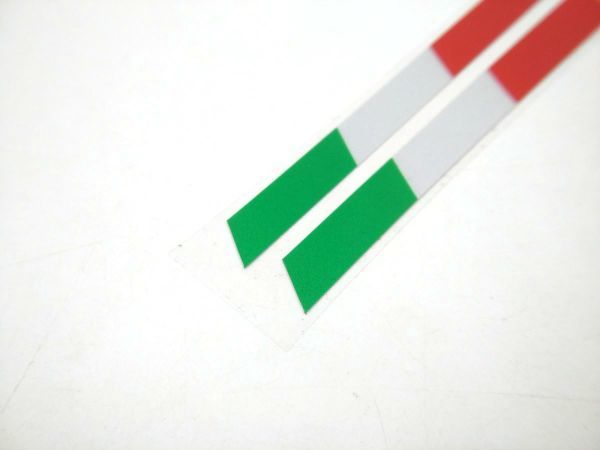 イタリア国旗カラー 防水リフレクター シール ステッカー 10cm 2枚セット_画像3