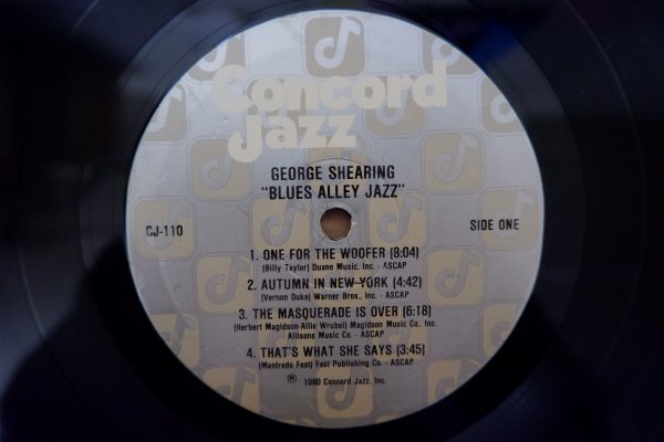 I3-178＜LP/US盤＞George Shearing, Brian Torff / Blues Alley Jazzの画像4